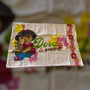 Dora The Explorer & Puppy Pillow Cover 2009 Nickelodeon 29 x 19